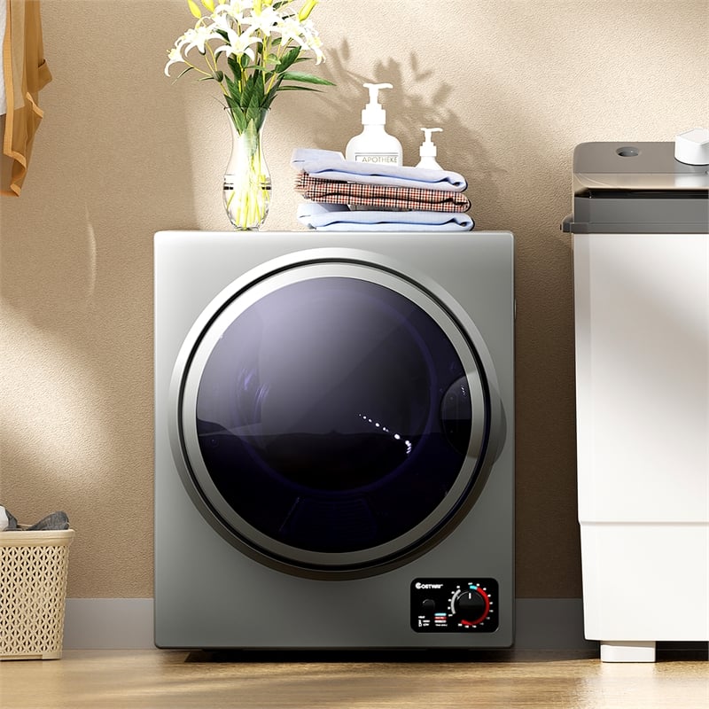 Electric Tumble Compact Laundry Dryer 1.5 Cu.ft Gray