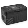 12 Volt Car Refrigerator with Adjustable Range Divider for Camping 23 QT Black Plastic
