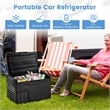 12 Volt Car Refrigerator with Adjustable Range Divider for Camping 23 QT Black Plastic