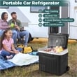 12 Volt Car Refrigerator with Adjustable Range Divider for Camping 42 QT Black