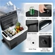 12 Volt Car Refrigerator with Adjustable Range Divider for Camping 42 QT Black