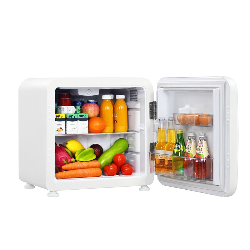1.6 Cubic Feet Compact Refrigerator Reversible Door Mini Fridge White