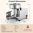 450W Electric Tomato Strainer Grade Stainless Steel Saucer Maker Silver