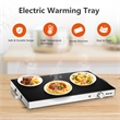 22''x 14'' Electric Warming Tray Hot Plate Dish Warmer w/ Adjustable Temperature Silver Stainless Steel