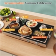 1 PCS Electric Warming Tray with Adjustable Temperature Built-In Handles for Buffets Black Stainless Steel