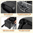 3 Liter Electric Deep Fryer 1700W Oil Fryer with Detachable Frying Basket Black