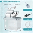 660LBS/H Commercial Ice Crusher with Dual Blades Safety On/Off Switch for Home Gray Stainless Steel