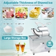 660LBS/H Commercial Ice Crusher with Dual Blades Safety On/Off Switch for Home Gray Stainless Steel