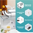 660LBS/H Commercial Ice Crusher with Dual Blades Safety On/Off Switch for Home Gray Stainless Steel