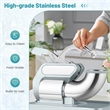 660LBS/H Commercial Ice Crusher with Dual Blades Safety On/Off Switch for Home Gray Stainless Steel
