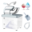 660LBS/H Commercial Ice Crusher with Dual Blades Safety On/Off Switch for Home Gray Stainless Steel