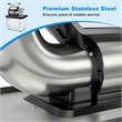 660LBS/H Commercial Ice Crusher with Dual Blades Safety On/Off Switch for Home Black Stainless Steel