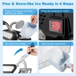 660LBS/H Commercial Ice Crusher with Dual Blades Safety On/Off Switch for Home Black Stainless Steel