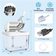 660LBS/H Commercial Ice Crusher with Dual Blades Safety On/Off Switch for Home White Stainless Steel
