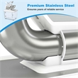 660LBS/H Commercial Ice Crusher with Dual Blades Safety On/Off Switch for Home White Stainless Steel