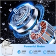 660LBS/H Commercial Ice Crusher with Dual Blades Safety On/Off Switch for Home White Stainless Steel