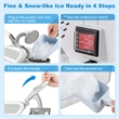 660LBS/H Commercial Ice Crusher with Dual Blades Safety On/Off Switch for Home White Stainless Steel