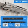 36 Inch Under Cabinet Range Hood with Oil Collector 4 Fan Speeds Silver
