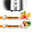 Electric Juicer Wide Mouth Fruit & Vegetable Centrifugal Juice Extractor 2 Speed Silver Plastic