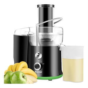 Electric Juicer Centrifugal Juicer with 3-Inch Wide Mouth Centrifugal Juice Extractor 2 Speed Black Metal