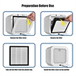 Desktop HEPA Air Purifier Home Air Cleaner W/ 2-in-1 Composite HEPA Filter White