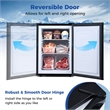 2.1 Cu.Ft Small Freezer Compact Freezer with Reversible Single Door Silver