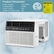 8100 BTU (12000 BTU Ashrae) Window Air Conditioner w/Remote White