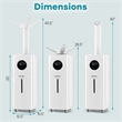 2200 sq.ft Whole House Humidifier 5.5Gal Top Fill Cool Mist Humidifier with Wheels White Plastic