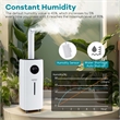 2200 sq.ft Whole House Humidifier 5.5Gal Top Fill Cool Mist Humidifier with Wheels White Plastic