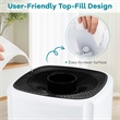 2200 sq.ft Whole House Humidifier 5.5Gal Top Fill Cool Mist Humidifier with Wheels White Plastic