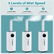 2200 sq.ft Whole House Humidifier 5.5Gal Top Fill Cool Mist Humidifier with Wheels White Plastic