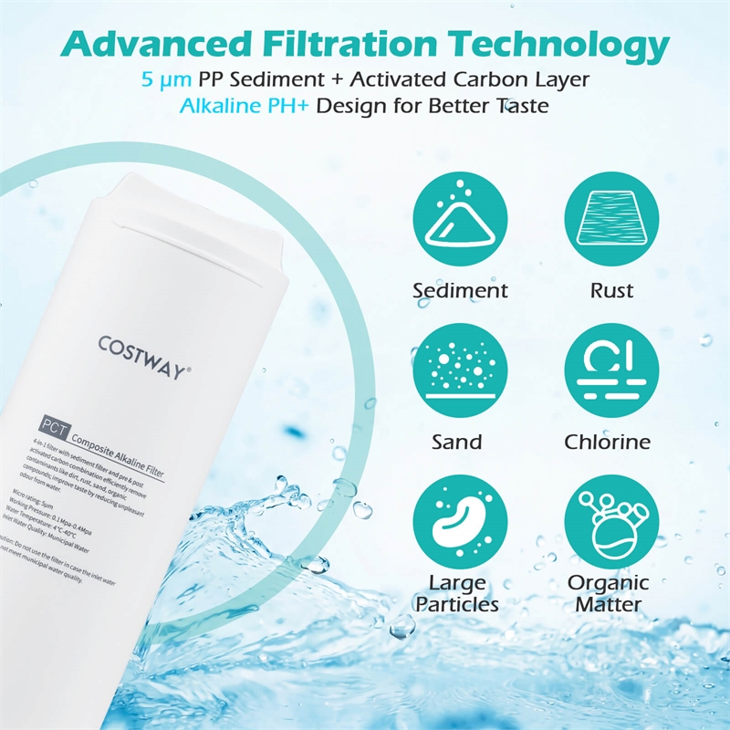 Replacement PCT Filter for AW-RB20/AW-RB05 Under-Sink Reverse Osmosis System White Plastic