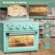 Air Fryer Toaster Oven 19 QT Dehydrate Convection Ovens w/ 5 Accessories Green