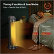 1500W Portable Electric PTC Heater Swing Space Heater w/ 24H Timer &Thermostat Black Metal
