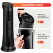 1500W Portable Electric PTC Heater Swing Space Heater w/ 24H Timer &Thermostat Black Metal