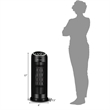 Portable Oscillating PTC Ceramic Space Heater 1500W LED 12H Timer Remote Control Black Plastic
