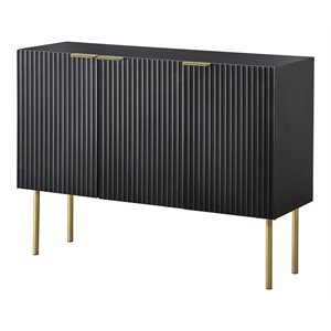 tms valen channel contemporary mdf & metal front sideboard in black