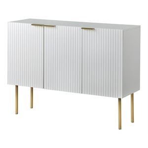 tms valen channel contemporary mdf & metal front sideboard in white