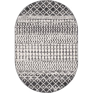 elaziz elz-2307 4' x 6' oval rug in black/light gray/medium gray/white