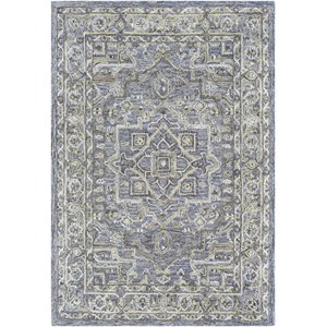 shelby sby-1003 7' x 9' rug in violet/khaki/sage/charcoal/medium gray/taupe