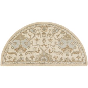 caesar cae-1166 2' x 4' hearth area rug in beige/tan/taupe