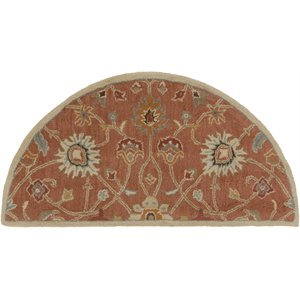 caesar cae-1119 2' x 4' hearth rug clay/camel/orange/khaki/aqua/black/tan/taupe