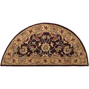 caesar cae-1024 2' x 4' hearth rug burgundy/khaki/red/camel/black/charcoal/tan