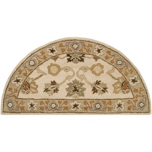 caesar cae-1010 2' x 4' hearth rug khaki/tan/brown/gray/orange/olive/camel/taupe