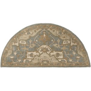 caesar cae-1144 2' x 4' hearth area rug in gray/khaki/camel/sage/dark brown