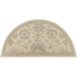 caesar cae-1161 2' x 4' hearth area rug in beige/sage/light gray/olive/tan