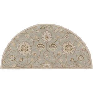 caesar cae-1121 2' x 4' hearth area rug in khaki/gray/green/mauve/wheat/moss