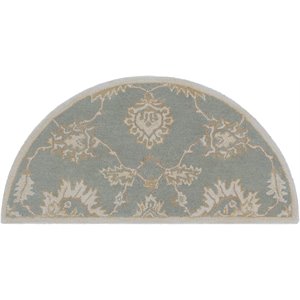 caesar cae-1156 2' x 4' hearth area rug in medium gray/ivory/olive/tan