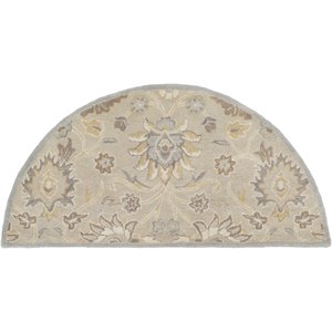 caesar cae-1192 2' x 4' hearth rug in light gray/khaki/camel/cream/medium gray