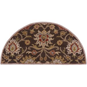 caesar cae-1051 2' x 4' hearth rug brown/orange/olive/khaki/taupe/tan/green/red